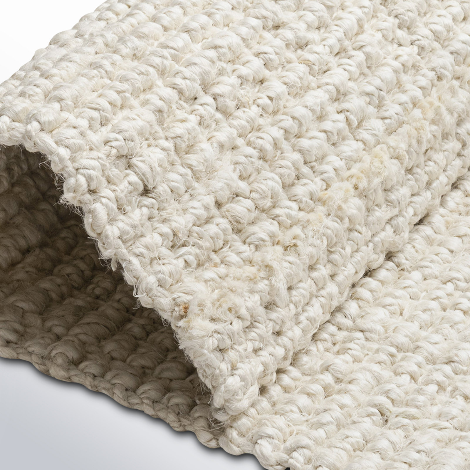 Asta Ivory Hand-Woven Flatweave Jute Rug, Rectangle 6' x 9'