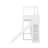 Twin Size Loft Bed With Wardrobe, Storage Shelves, Slide And LED