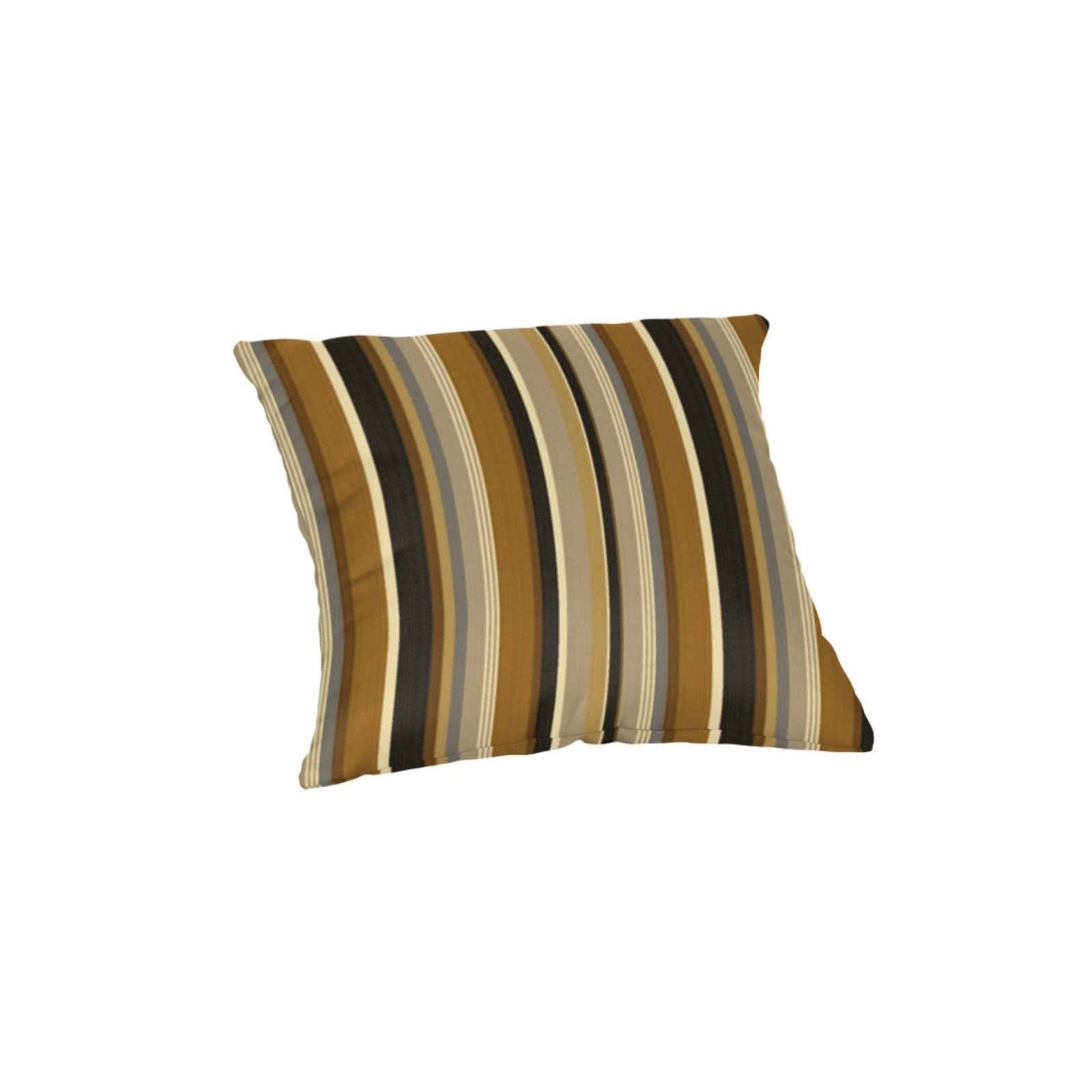  Outdoor Square Pillow Cover & Insert, 18"H x 18"W, Espresso Stripe Sunbrella®