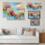 «Abstract Paintbrush Spring Flower Bouquet II», reproduction sur toile flottante-110887103-110887089