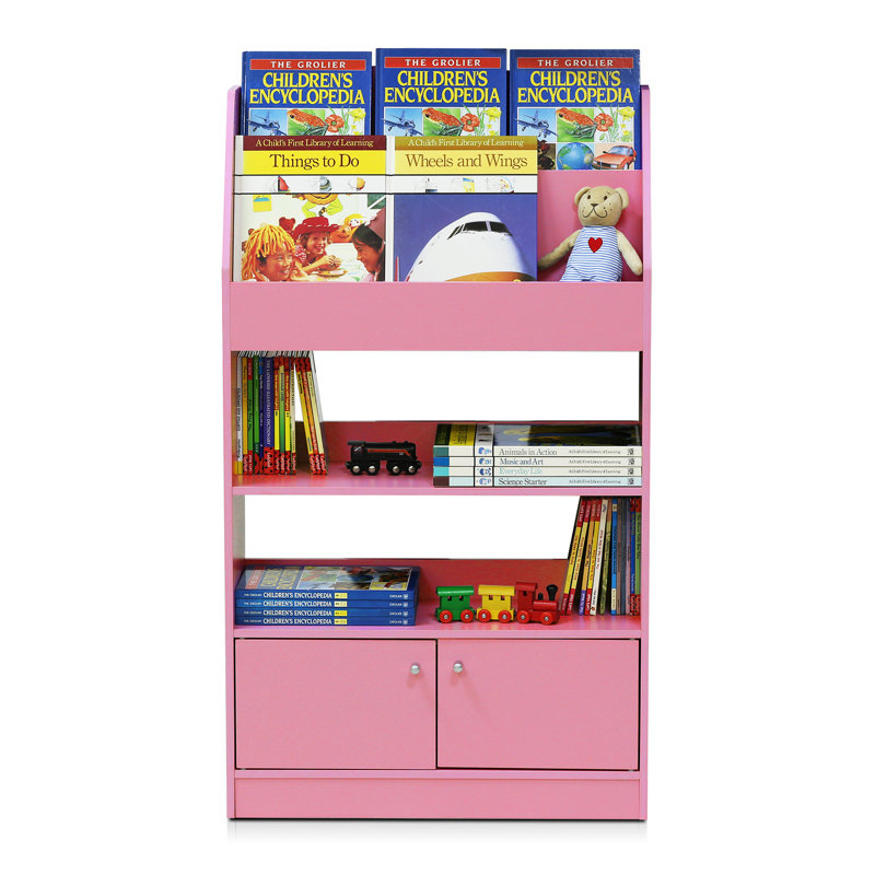 65cm Book, Magazine, Display Storage Cabinet, Pink