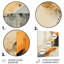 Or et gris coucher de soleil Collage III - Collages abstraits, art mural en métal-106343507