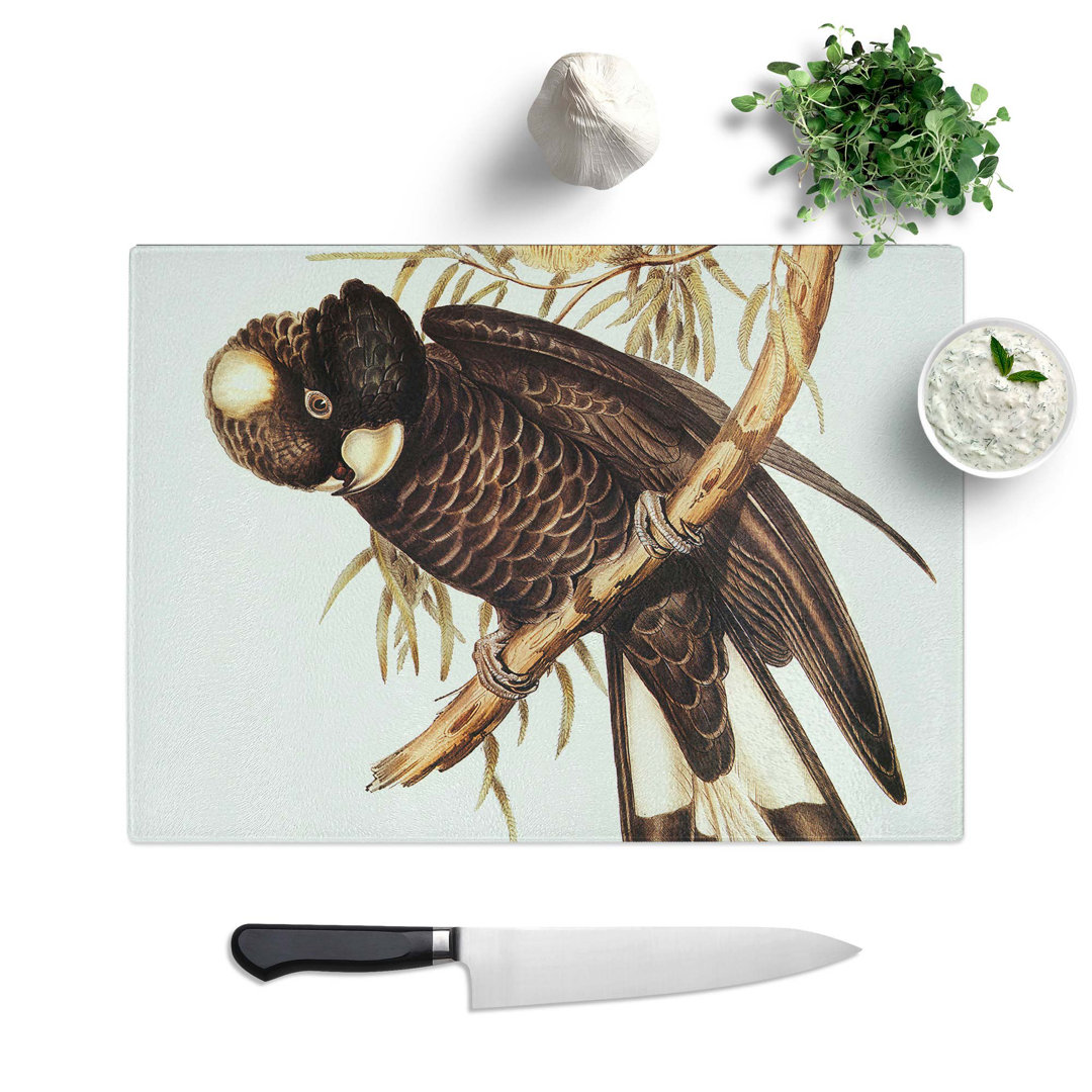 Tempered Glass Baudin's Cockatoo Chopping Board