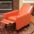 Recliner Push Back Chair For Elegant Home Décor Orange