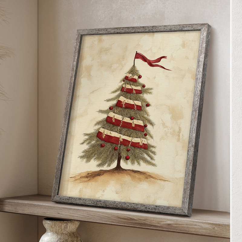 «Christmas Holiday Art CDLV III», reproduction encadrée - bois massif, H 21 po x l 17 po
