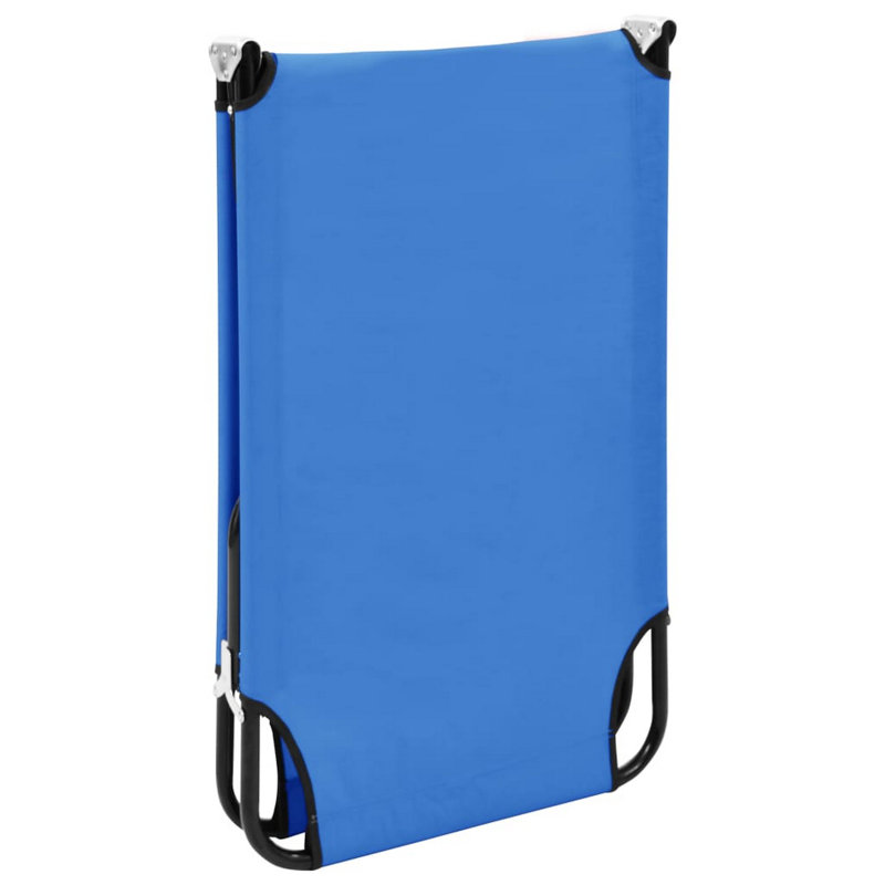Natchez Folding Sunlounger Outdoor Cot, Dark Blue