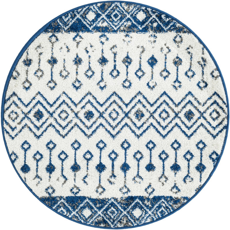 Bradley-Joe Abstract Indoor Rug, Round 3'3"