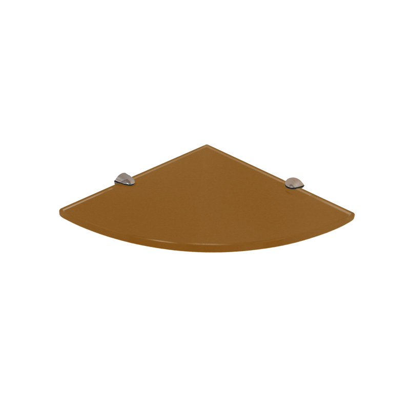 Étagère murale en verre Ayiesha, Bronze, H 0,37 po x l 8 po x P 8 po