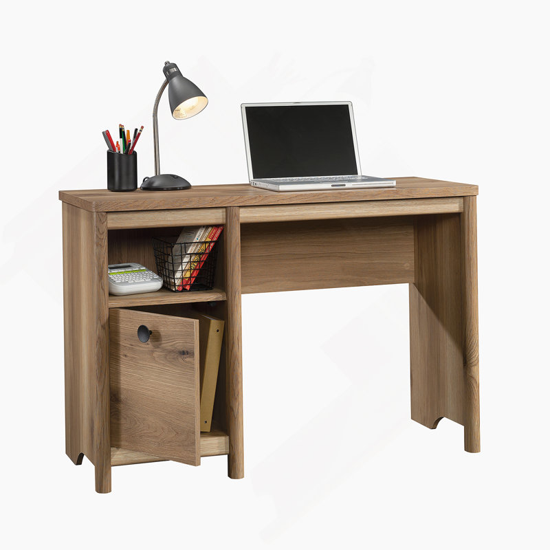 Bureau rectangulaire avec rangement pour la maison et le bureau, Brun