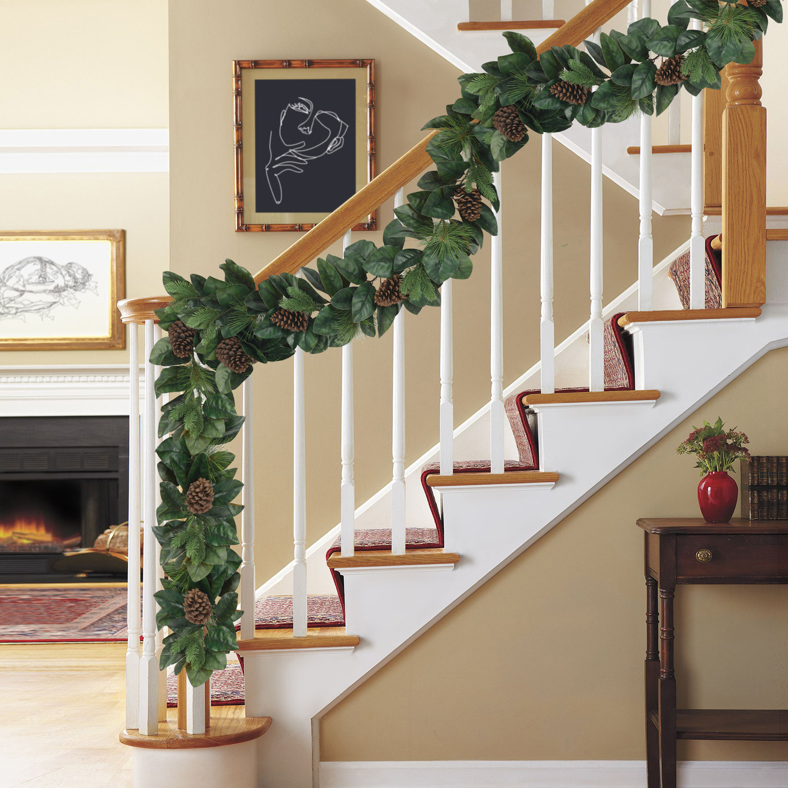 81 " Magnolia Thanksgiving Garland