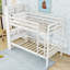 Lit superposé simple en bois avec tablettes-976318912