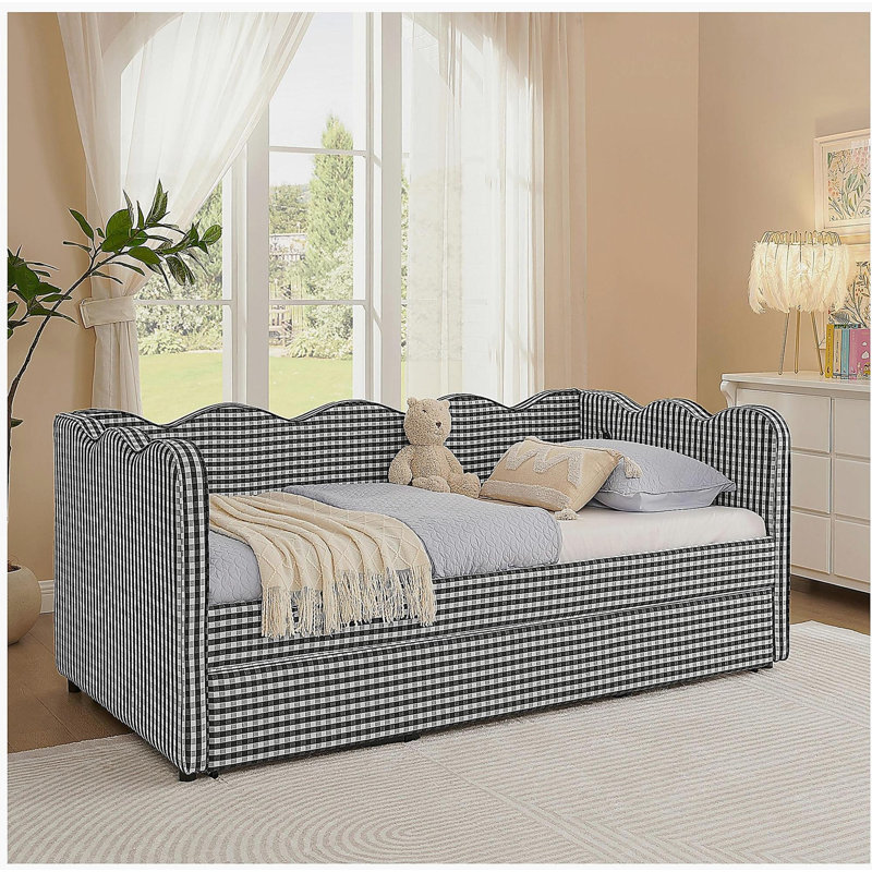 Lit de jour Cozy Gingham, Noir