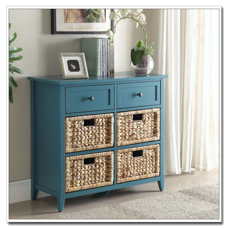 Console avec rangement bleu sarcelle