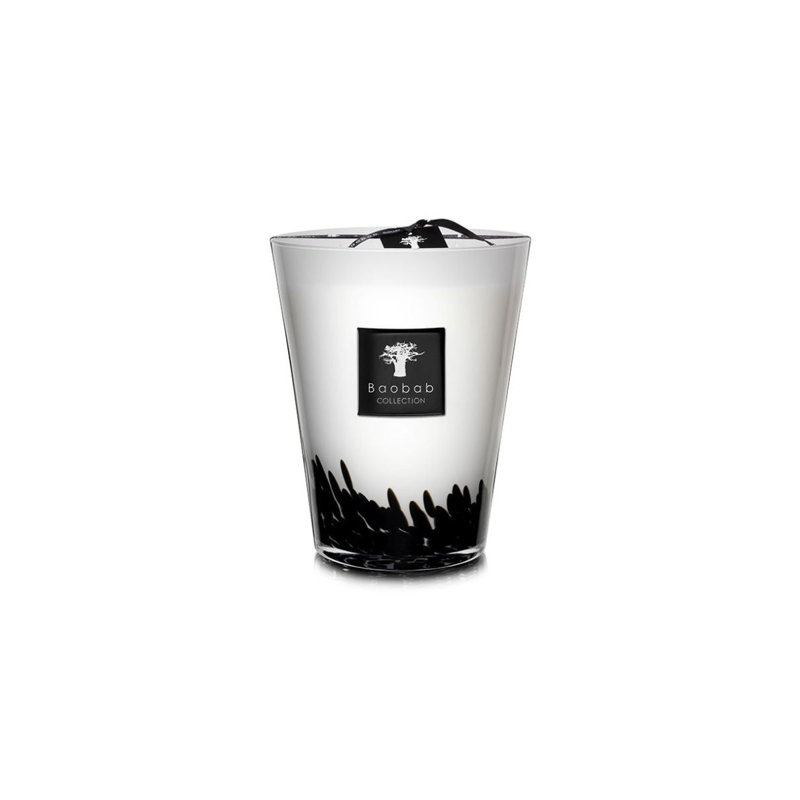 Feathers Black, 9.4" H x 7.41" W x 7.41" D