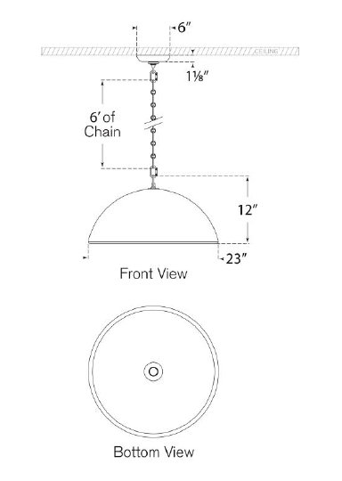 Elliot 1 - Light Pendant, Extra Large 23", Matte White