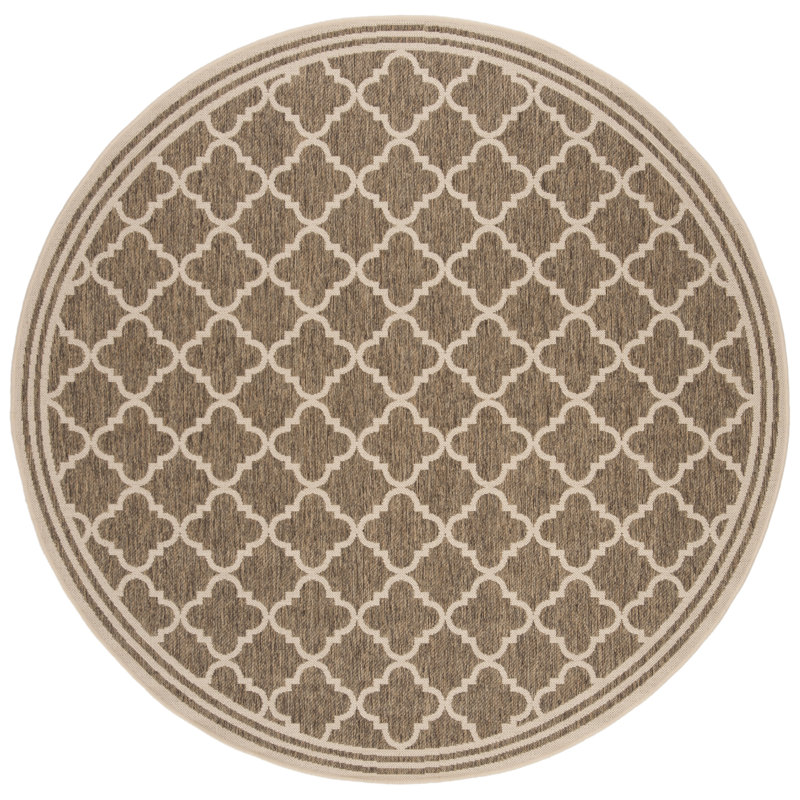 Tapis d'intérieur / extérieur à motif géométrique Adler, Rond 4 pi