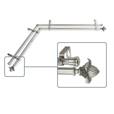Altheimer Stainless Steel Adjustable Double Curtain Rod