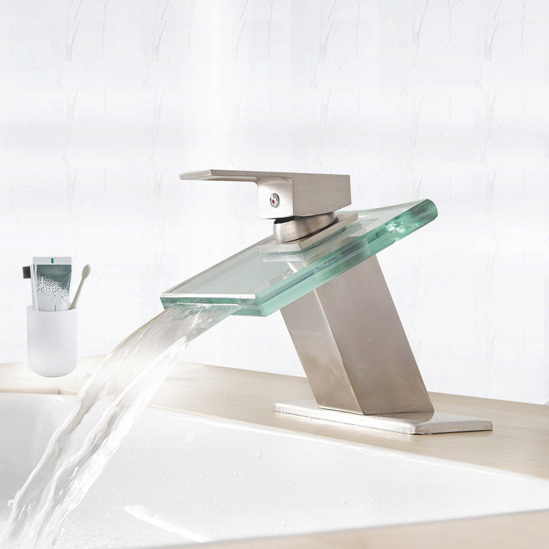 Robinet de salle de bain à un trou, Nickel