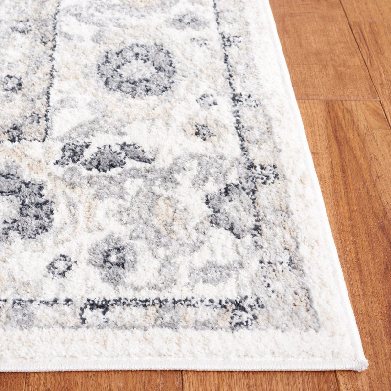 Lowrey Ivory/Gray Rug, Rectangle 5'5" x 7'6"