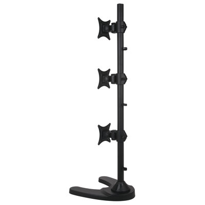 Triple Vertical Monitor Desk Stand