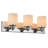 Dane 4-Light Indoor Bathroom Vanity Light Dimmable Over the Mirror Frosted Glass, Satin Nickel-645006214-643728681
