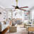 52" 5-Blade Reversible Ceiling Fan With Light And Remote Control, 6-Speed Settings, Quiet DC Motor-1723150287