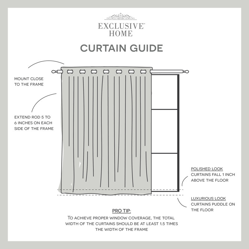 Jianyu Room Darkening Curtain Single Panel, Winter, 108" W x 96" L
