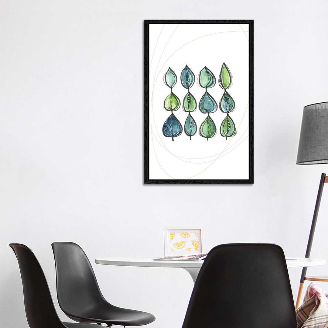 Water Color Leaves Green von Soul Curry Art & Illustrations - Gallery-Wrapped Canvas Giclée