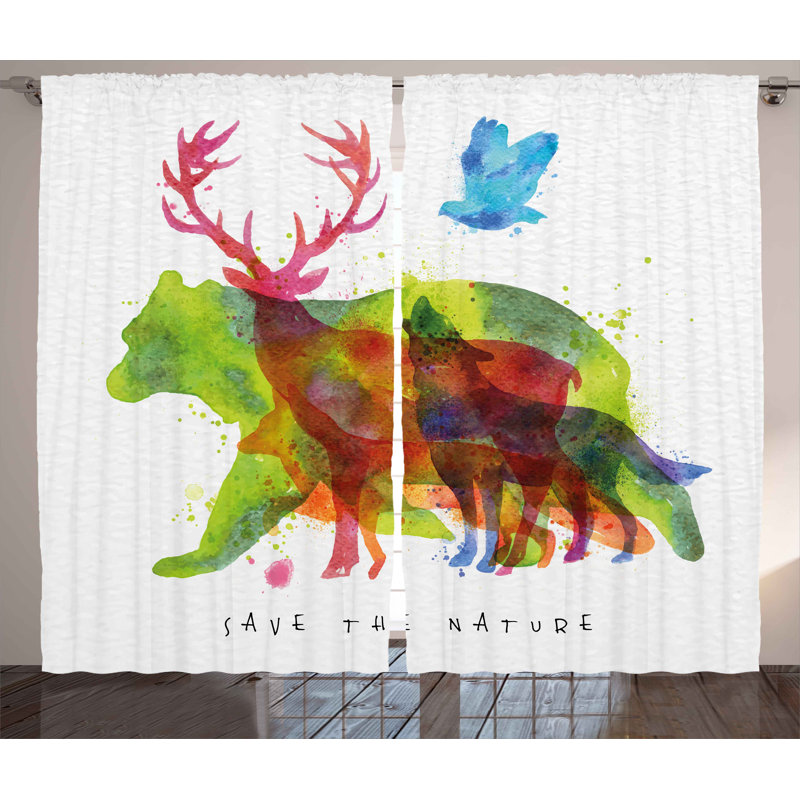 Alcera Semi Sheer Curtain Pair, 54" W x 90" L