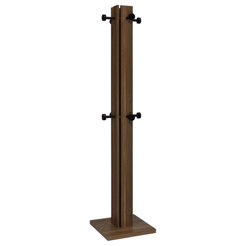 Rawlins Walnut Engineered Wood Coat Rack