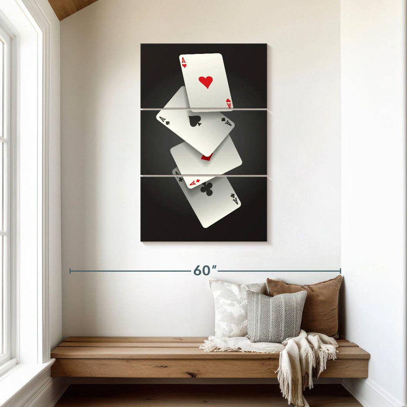 Senne Four Aces Cards, 45'' H X 28'' W