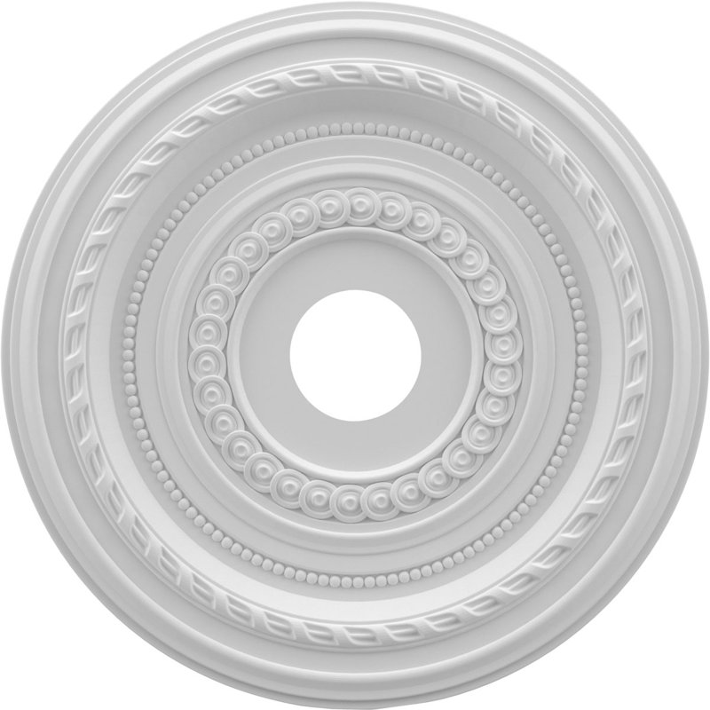 Cole Thermoformed PVC Ceiling Medallion, 22" H x 22" W x 1" D, Unfinished