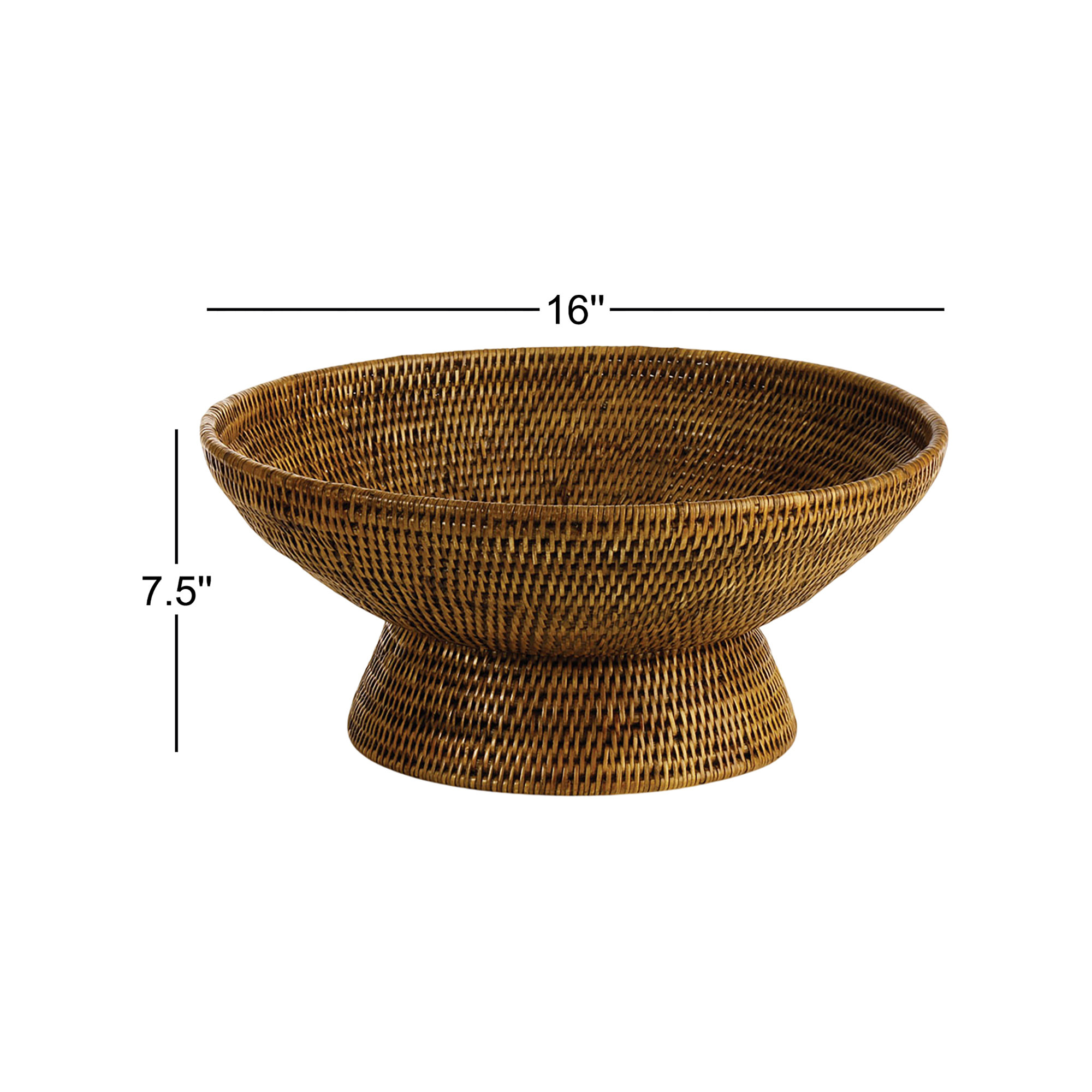 Alderfield Rattan Woven Offering Bowl, Brown