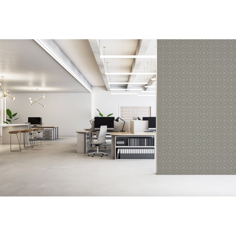 Court Rosette - Walnut Wallpaper