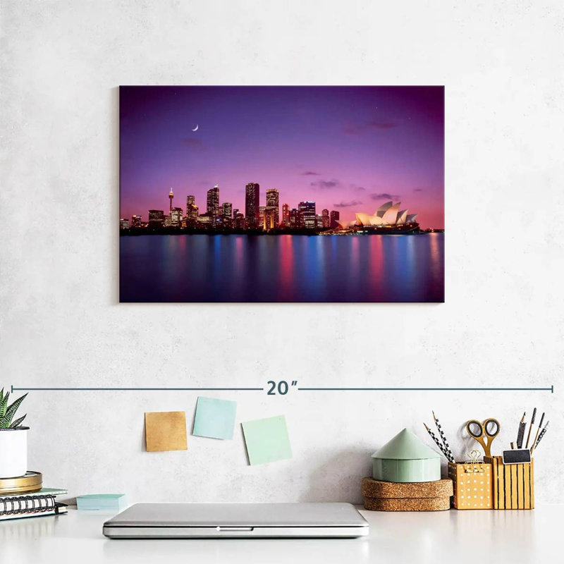 Sireci Sydney Night Skyline, 8" H x 12" W