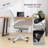Hyers Home Ergonomic Office Chair With Lumbar Support, Swivel High Back Computer Chair, Breathable Mesh Desk Chair, PU Silent Wheels, Flip-Up Arms-870086642-870086606