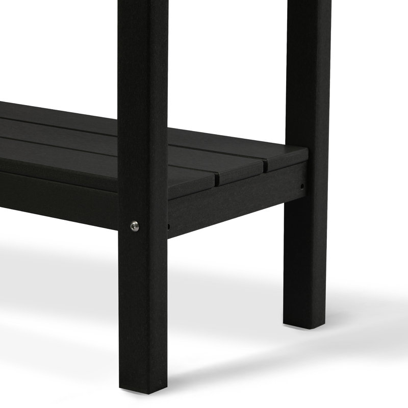 Console d'extérieur rectangulaire L 16,65 po x l 55 po Laguna, Noir