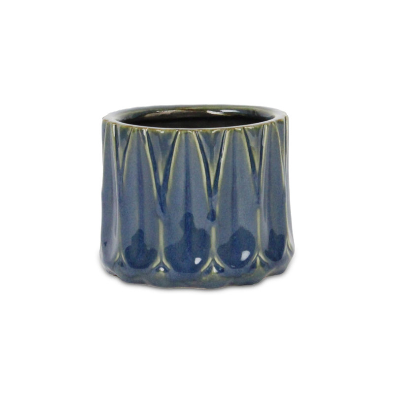Pot à fleur en céramique Brentlee, 4 po x 4,5 po x 4,5 po