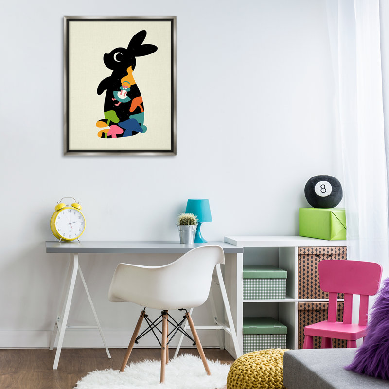 Art mural sur toile flottante avec thème Alice par Alice, Cadre flottant gris lustré, H 31 po x l 25 po