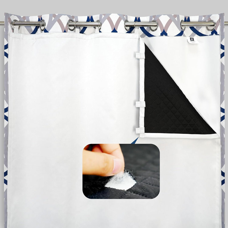 Rideau obscurcissant en polyester Laraoun, L 50 po x L 58 po