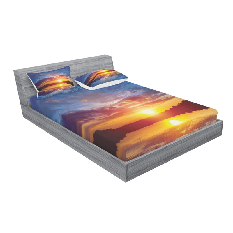 Microfiber Sheet Set, Queen Sheet Set with Fitted Sheet