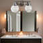 Applique murale pour salle de bain 2 lumières, applique murale noire