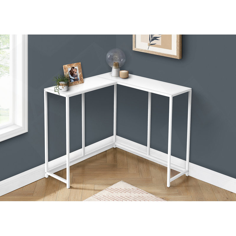 Console polyvalente pour l'entrée, idéale pour les espaces étroits et les coins, présentant un design contemporain et moderne.