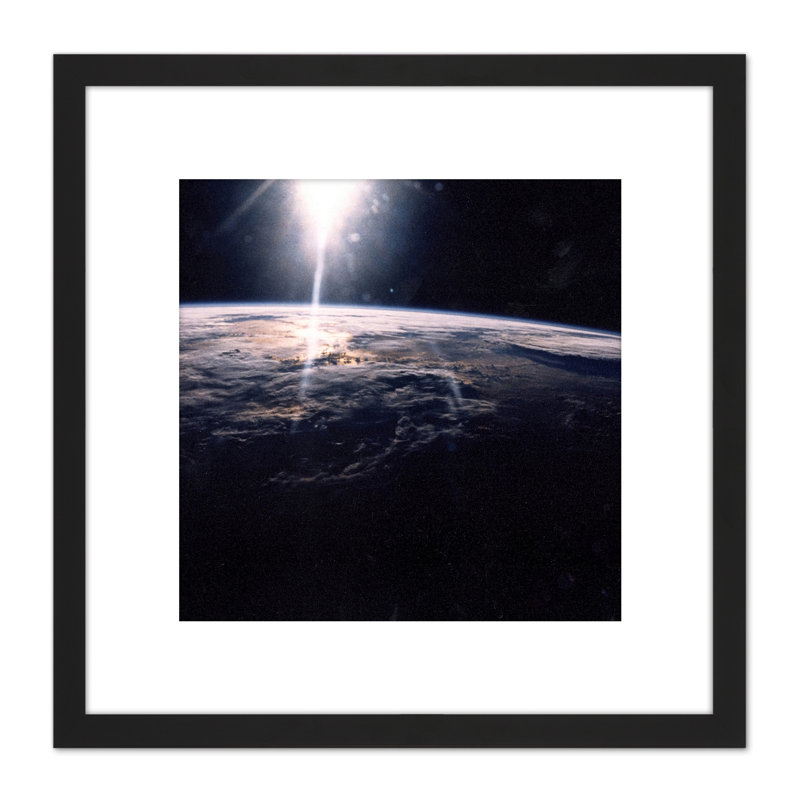 NASA Sunlight Over Earth Discovery Orbiter - Single Picture Frame Print