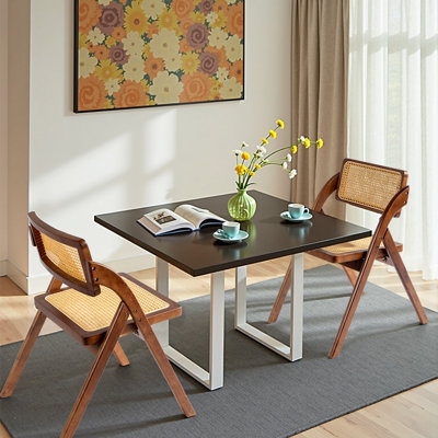 Wood Armless Folding Chairs(Set Of 2)