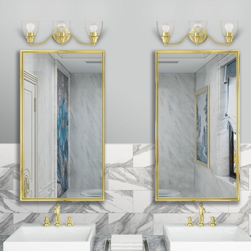 Bargas 3 - Light Dimmable Vanity Light, Satin Brass