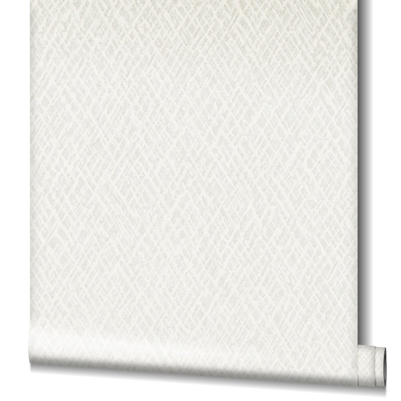 Air Collection Crosshatch Effect Textured Wallpaper Roll, White
