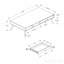 Table basse rectangulaire en noyer de 44 po L 44 po