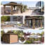 12 pi. L 8 pi. D Pavillon de jardin en aluminium avec toit double en pente-137445168