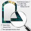 Teal and Gold Liquid Magic I - Large Arched Wall Mirror On Metal-705613055